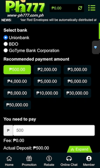 Step 2: Fill in the Deposit Information in the Form